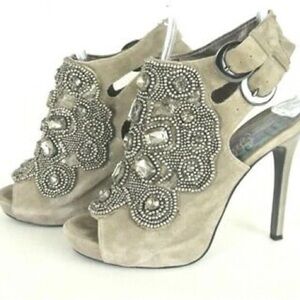 Sam Edelman Quinly Open Toe Embellished Heels Size 7